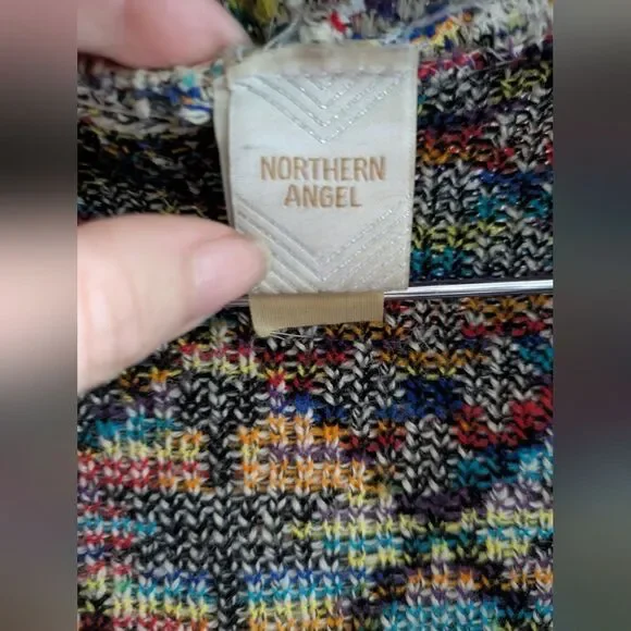 Northern Angel Anthropologie Long Cardigan Boho Duster Aztec Print Sweater S/M - Picture 7 of 11